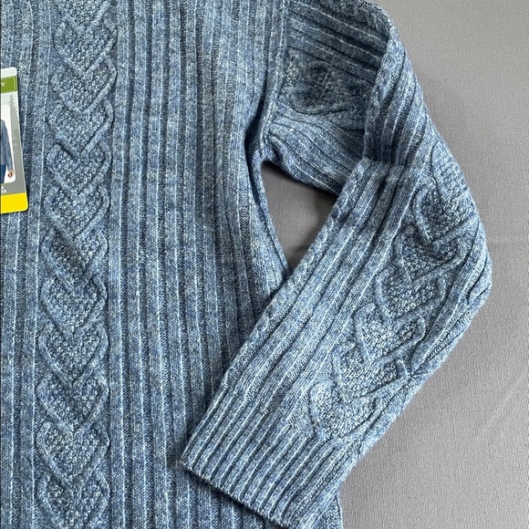 Blue Cable Knit Sweater - Picture 4 of 8